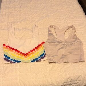 Fabletics Colorful Tie-Dye and Avery Shine Tank Crop Tops